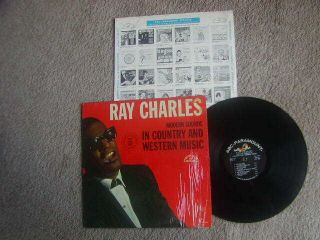 Ray Charles " Modern Sounds In Country&western Music " Rare Soul Lp Abc 410 Vtg 1962