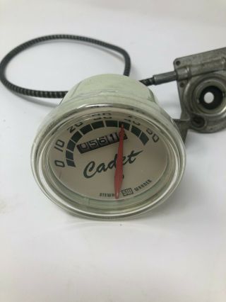 VTG 1950 ' S STEWART WARNER CADET BICYCLE 50 MPH SPEEDOMETER.  With Cable 2