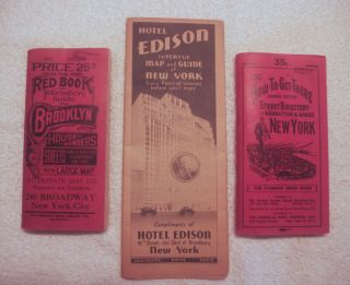 Vintage York City Street Maps/booklets " How To Get There " & " Red Book "