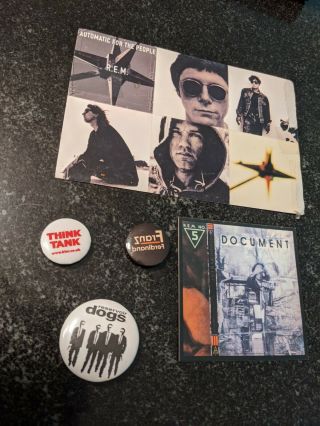 R.  E.  M.  Vintage Promo Magnet Rem & Stickers Alt Rock Music Band Blur Reservoir Do