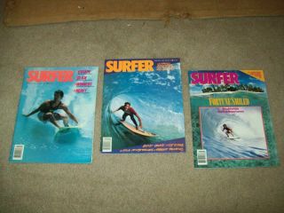 3 Vtg Surfer Mags 1987 Surfing Skateboarding Wave Rip Curl Wetsuit O 