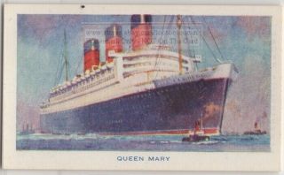 Ss " Queen Mary " Cunard White Star Line Luxury Liner Ship 75,  Y/o Trade Card