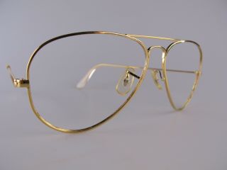 Vintage B&l Ray Ban Usa Aviator Eyeglasses Frames Size 58 - 14