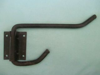 Vintage Antique Cast Iron Old Tack Harness Hook Coat Rustic Barn 9.  5 " Inches