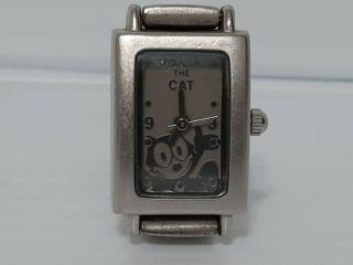 Vintage 1997 Felix The Cat Stainless Steel Quartz Watch With Battery