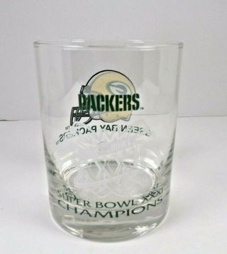 Vintage 1997 Green Bay Packers Bowl XXXI Champions Glass Shell Gas 12 oz 2