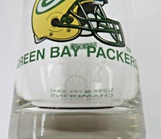 Vintage 1997 Green Bay Packers Bowl XXXI Champions Glass Shell Gas 12 oz 3