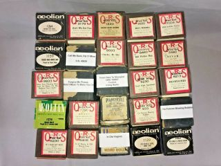 Vintage Old Player Piano Rolls - Qrs,  Aeolian,  U.  S. ,  Pianostyle