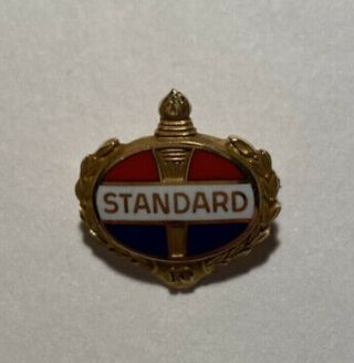 Vintage 14k Gold Standard 10yr Service Award Oil&gas Petroleum 1948 Pin