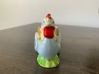 Vintage Egg Cup,  Rooster Pulling Cart,  Ceramic Egg Holder 2