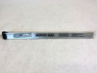 Vintage Aluminum Architects Scale Rule,  Made By Alumicolor,