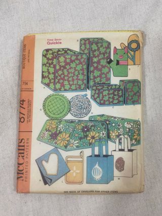 Vintage - Mccall’s Sewing Pattern - 8774 - Kitchen Accessories - Retro