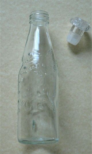 Vintage L.  Rose & Co Ltd Glass 7 Oz.  Lime Juice Bottle And Stopper