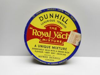 Vintage - Dunhill - The " Royal Yacht " Mixture - Luxurious Tobacco 2 Oz.  Tin