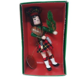 Scotland Christmas Around The World Wooden Ornament Sears Vintage
