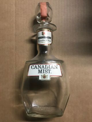 Vintage Canadian Mist Whiskey Bottle