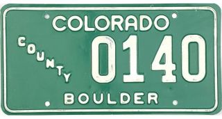 99 Cent Nos Colorado Boulder County Vehicle License Plate 0140 Nr