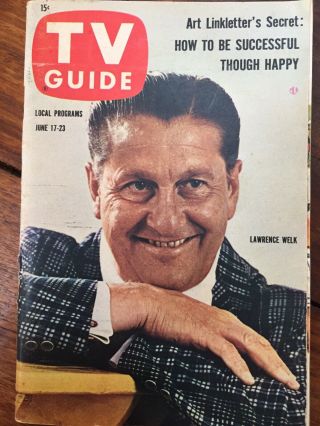 Vintage - Tv Guide - June 17th 1961 - Lawrence Welk So Ohio Edition