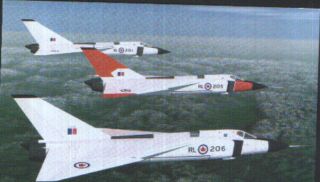 Three Rcaf Avro Arrows In Formation Postcard