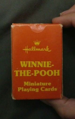 Rare Vintage Hallmark Disney Winnie The Pooh Mini Playing Cards