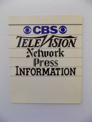 Cbs Tv Network Pocket Folder Press Information Vintage 70s Htf Rare