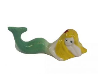 Vintage Miniature Mermaid Figurines - Bone China - Japan