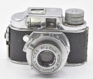 Tone Anastigmat,  1: 3.  5,  F=25 Mm,  Vintage Mini Spy Camera Tone,  Pat.  Tokyo