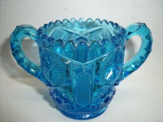 Vintage Cobalt Blue Glass Imperial Glass Bellaire Pattern Toothpick Holder