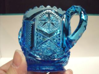 Vintage cobalt blue Glass IMPERIAL GLASS BELLAIRE PATTERN Toothpick Holder 2