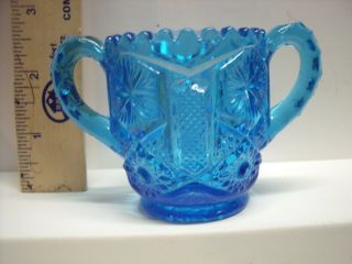 Vintage cobalt blue Glass IMPERIAL GLASS BELLAIRE PATTERN Toothpick Holder 3