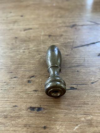 Vintage Turned Brass Finial with Lamp Pipe Thread 2