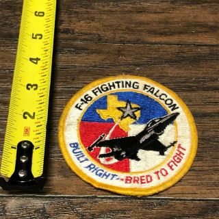 Vintage Us Air Force F - 16 Fighting Falcon Fighter Patch General Dynamics