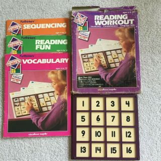 Vintage 1989 Educational Insights Fun Thinkers Reading Workout Set,  3 Workbooks