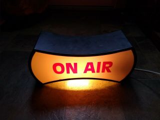 Vintage On Air Applause Double Sided Light Box Red White Tv Radio Studio Sign