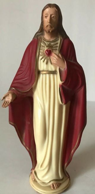 Vintage Plastic Jesus Religious Figure 7.  5 " Tall Hollow Cake Topper
