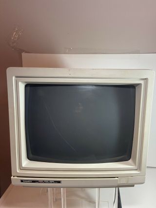 Tandy Cm - 5 Color Monitor Display Vintage Computer Video Rgb Crt Model 25 - 1023