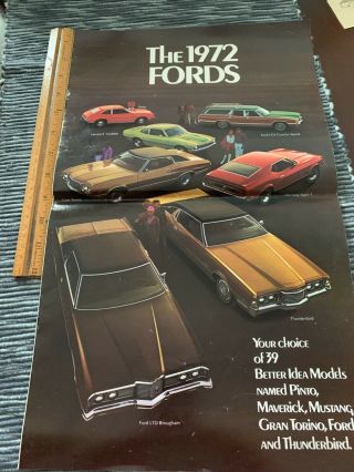 1972 Ford (all Models) Automobile Car Advertising Sales Brochure Guide Vintage