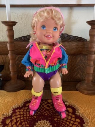 Vintage 1991 Tyco California Roller Baby Rollerblade Skate Doll