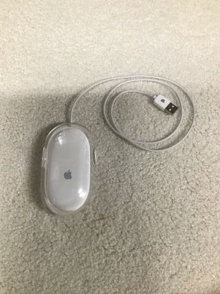 Apple Pro Mouse White Snow Usb Mac Vintage M5769 Cleaned - -