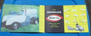 Vintage 1959 Sales Brochure HOMELITE Mower Car Ride - on Lawn Care York 2