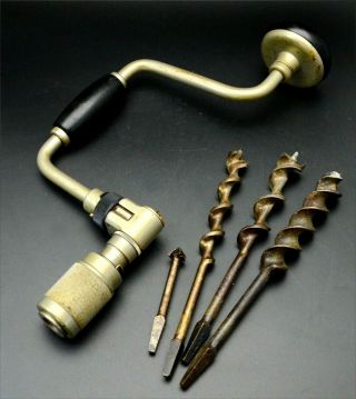 Vintage Stanley 2101a Bell System - B Bit Brace Hand Drill 10