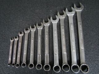 Vintage Craftsman V - Series 11pc Sae Combination Wrench Set Made In Usa