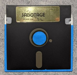 Sabotage Apple II Sierra On - Line Systems vintage computer game disk 2