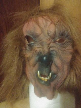 Vintage Halloween Werewolf Wolfman Rubber Latex Mask