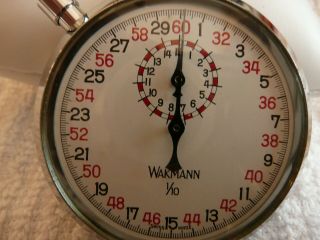 Vintage Breitling Wakmann 1/10 Swiss Pocket Stop Watch