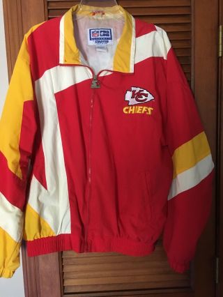 Vintage Starter Pro Line Kansas City Chiefs Windbreaker Jacket Mens L