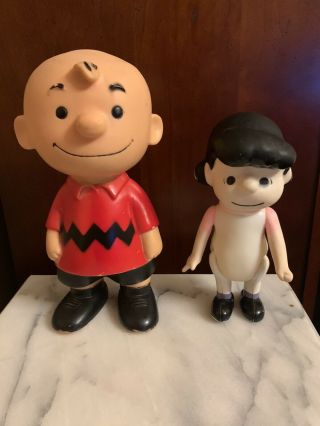 Vintage 1950/60’s United Feature Syndicate Charlie Brown And Lucy Dolls