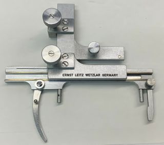 Vintage Leitz Mechanical Xy Microscope Specimen Stage Clip