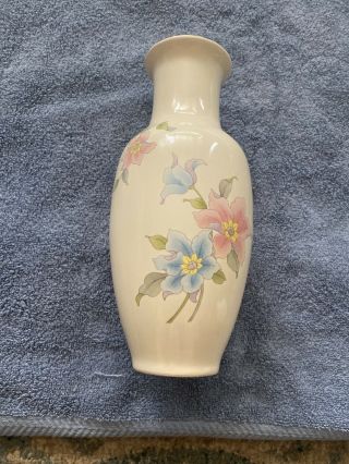 Vintage Japanese Fine China Floral Tall Vase,  Porcelain Flower Vase Gold Trim