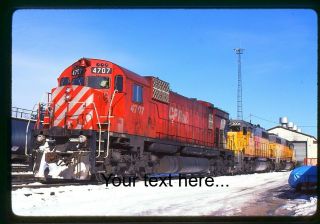 L147 Orig.  Slide Cp Rail 4707 Alco M636 Plus 2 On D&h Saratoga Springs,  Ny 1991